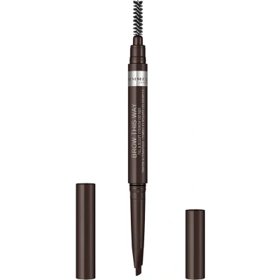 Afbeelding van Rimmel Brow This Way Fill &amp; Sculpt Wenkbrauwpotlood 003 Dark Brown
