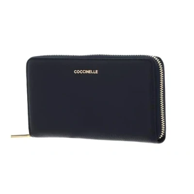 Afbeelding van COCCINELLE Metallic Soft Wallet Grained Leather Midnight Blue