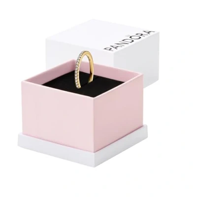 Afbeelding van Pandora 162999C01 Ring Sparkling Band zilver zirconia goudkleurig wit