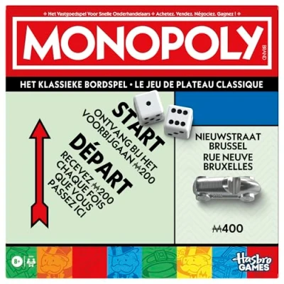 Afbeelding van Monopoly Classic Bordspel Vernieuwde editie inclusief bewaarbakje en grotere pionnen BE Gezelschapsspel