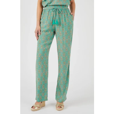 Afbeelding van Damart Pantalon pure viscose Lenzing(TM) EcoVero(TM) Vrouwen Groen 44