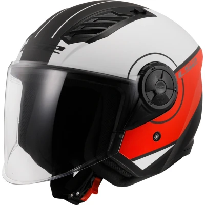 Afbeelding van LS2 OF616 AIRFLOW II COVER MATT WHITE RED 06 XS Maat Helm
