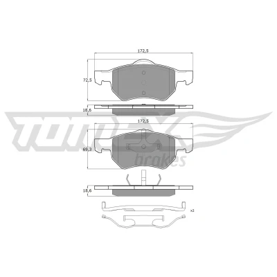 Afbeelding van Remblokkenset, schijfrem TOMEX Brakes TX 15 30