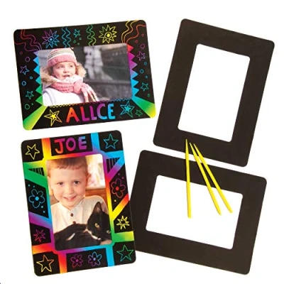 Afbeelding van Baker Ross EF409 Scratch Art 21.5cm x 16cm gesorteerd