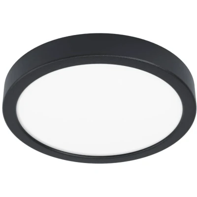 Afbeelding van EGLO Fueva 5 Led plafondlamp, diameter 21 cm, 1 lichtpunt, opbouwlamp, dimbaar, moderne plafondlamp van staal en een kunststof lichtoppervlak in zwart