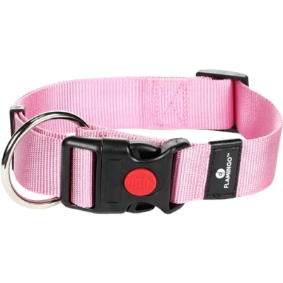 Afbeelding van Hond Halsband Ziggi Roze XL 55 75cm 40mm