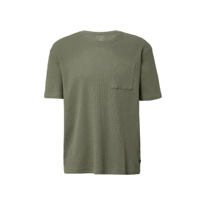 Afbeelding van QS Tshirt basic, Heren, Maat: Large, Olivgrün