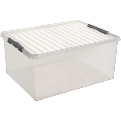 Afbeelding van SUNWARE Q Line Box 120 liter 80 x 50 38cm transparant/metallic