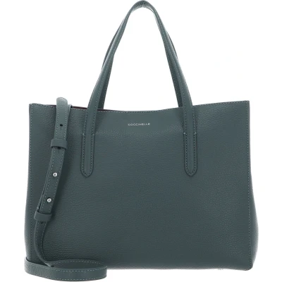 Afbeelding van COCCINELLE Leren Handtas Schoudertas Swap Handbag Grained Leather Kale Green Groen