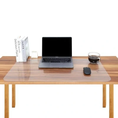 Afbeelding van YUNSHANGHE bureauonderlegger, transparant, 100 x 40 cm, waterdicht, antislip, ronde randen, schrijfonderlegger, voor kantoor, thuis, school