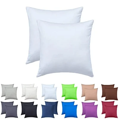 Afbeelding van NatureMark 2 pack jersey kussensloop kussenslopen zijslaper nekkussen vele maten en kleuren OEKO TEX (40 x 40 cm, wit)