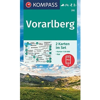 Afbeelding van Kompass WK292 Vorarlberg: Set van 2 wandelkaarten Schaal 1 : 50.000