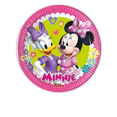 Afbeelding van Procos 93491 partyborden Minnie Happy Helpers, 8 stuks, grootte 20 cm, van FSC papier, feestservies, kinderverjaardag, themafeest