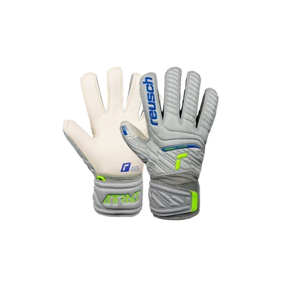 Afbeelding van Reusch Attrakt Grip Finger Support Junior Grey Keepershandschoenen Kinderen Maat 4