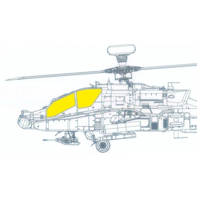 Afbeelding van 1:35 Eduard JX312 Masking Sheet for AH 64E T Face Takom Accessoires set