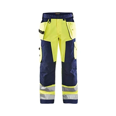 Afbeelding van Blaklader Werkbroek High Vis 1568 1811 Geel/Marineblauw D124