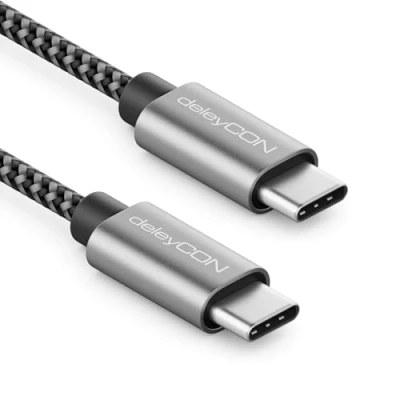 Afbeelding van deleyCON 1m USB C Kabel PD3.0 (60W Snel Opladen) naar Oplaadkabel voor iPhone 16 15 Pro Max Samsung Galaxy S24 S23 S22 Pixel iPad MacBook Air Tablets Switch PS5