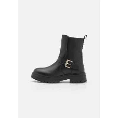 Afbeelding van Gioseppo Sibirien Enkellaarsjes met plateauzool, Dames, Maat: 37, Black Leer