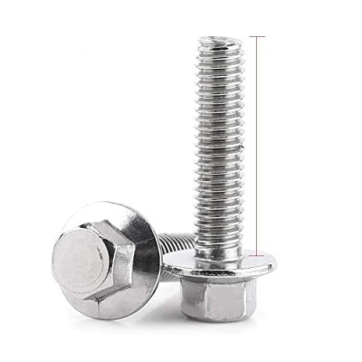 Afbeelding van 10pcs M6 acier inoxydable SS304 kit de vis, Vis à bride hexagonale Fixation des boulons la tête rondelle(M6*20)
