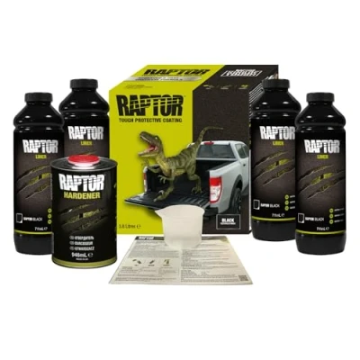 Afbeelding van RAPTOR Coating kit, 4 flessen set (incl. verharder), zwart