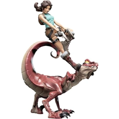 Afbeelding van Weta Workshop Tomb Raider Minifiguur Lara Croft &amp; Raptor 24 cm