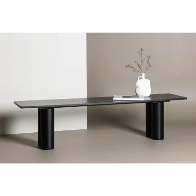 Afbeelding van Svea Rova eetkamerbank 180 cm zwart Hout