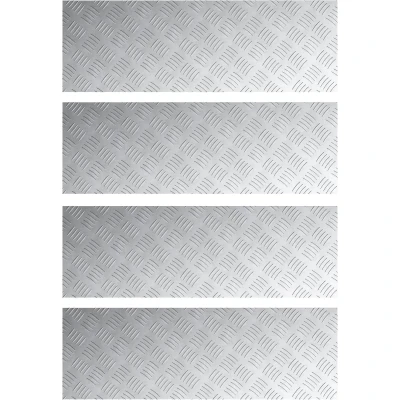 Afbeelding van vidaXL Zilver Metaal 90 x 30 0.2 cm Antislip Traplopen Rechthoekig