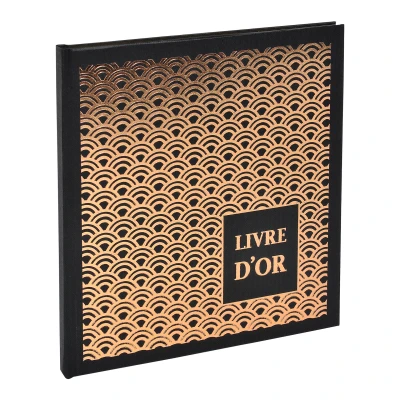 Afbeelding van EXACOMPTA Gastenboek Palmyra, 210 x 190 mm, goud/zwart