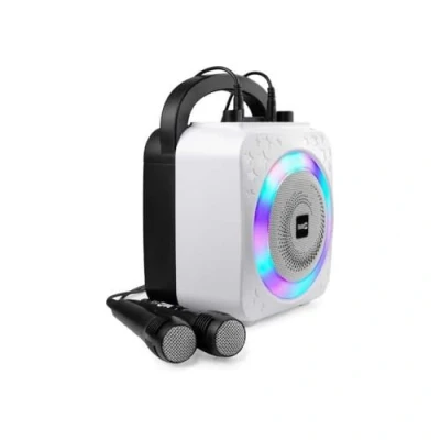 Afbeelding van RockJam 10 Watt oplaadbare Bluetooth karaokemachine met twee karaokemicrofoons zwart