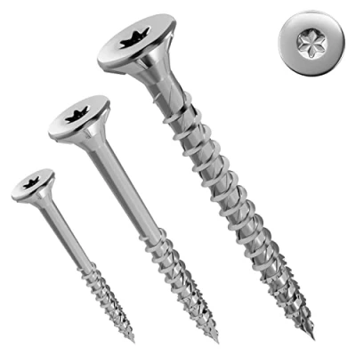 Afbeelding van Jet Fast Premium Spaanplaatschroeven 4 x 40 mm Torx 20 (500 Stuks) verzinkt, Houtschroeven met voldraad, German Quality, Universele schroeven zelfborende punt, verzonken kopschroeven