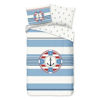Afbeelding van Pure We are Sailing Dekbedovertrek Blauw 1 persoons (140 x 200/220 cm)