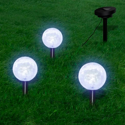 Afbeelding van Solarbollampen 3 st LED met grondankers en zonnepaneel