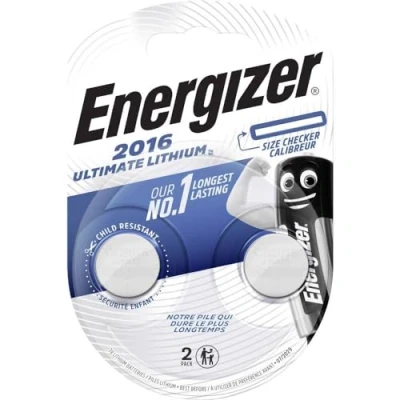 Afbeelding van Lithium Knoopcelbatterij CR2016 2.6 V 163 mAh 2 Blister Energizer