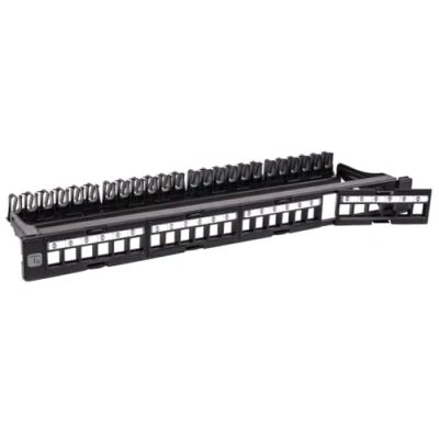 Afbeelding van Techly Professional 368567 Modulair patchpaneel 24 UTP met afneembare modules 1 eenheid zwart