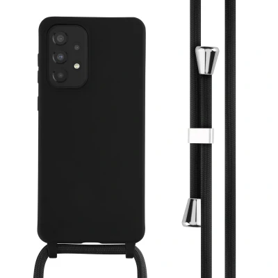 Afbeelding van Samsung Galaxy A33 Hoesje Siliconen en TPU (zacht) iMoshion Softcase/Koordhoesje/Backcover Zwart Telefoonhoesje