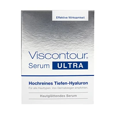Afbeelding van VISCONTOUR Serum Ultra zeer zuiver diepte hyaluronzuur intensieve verzorging voor alle huidtypes gladmakend vochtserum, 20 x 1 ml ampullen