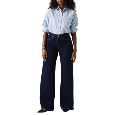 Afbeelding van Levi&#039;s dames Jeans 318 Shaping Wide Leg, Darkest Sky, 29W / 32L