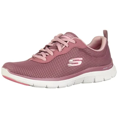 Afbeelding van Skechers Sport FLEX Appeal 4.0 Sneakers laag, Dames, Maat: 39, Mauve mesh/pink trim Textiel
