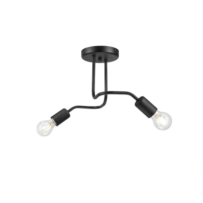 Afbeelding van Lamkur Plafondlamp Joiy, 2 lamps., zwart