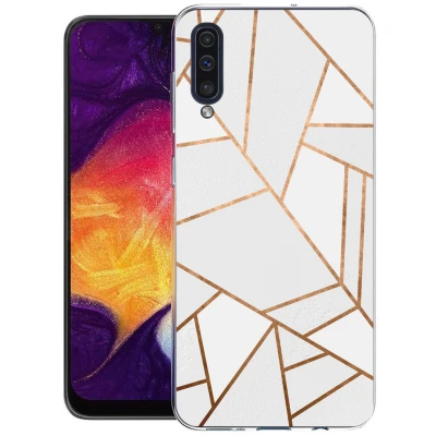 Afbeelding van Samsung Galaxy A50 Hoesje Siliconen en TPU (zacht) imoshion Softcase/Backcover Wit Telefoonhoesje