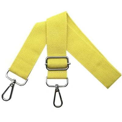 Afbeelding van Tasriemen om te wisselen, schouderriem, tas, tasriem, verstelbaar, breed, 3,9 cm, met zilveren karabijnhaak, draagriem voor handtassen, dames, tasband, tassen, geel, Q15