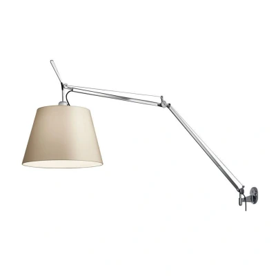 Afbeelding van Artemide Tolomeo Mega wandlamp retrofit schakelaar alu perkament 42