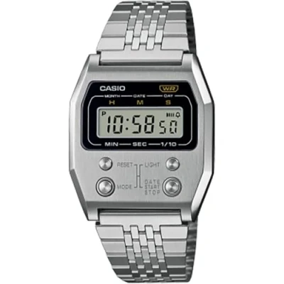 Afbeelding van Casio Vintage A1100D 1EF horloge Quartz horloges Zilverkleur