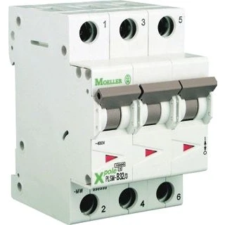Afbeelding van Eaton plsm c10 3 mw installatieautomaat 3p c karakteristiek 10a iec en 60898 1 10ka modulen breedte 52 5mm 242470