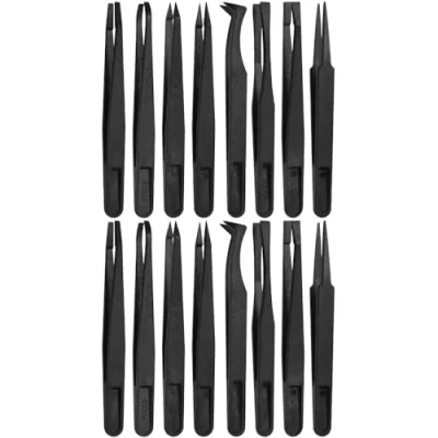 Afbeelding van MMOBIEL 16 Stuks Anti Statische Multifunctionele Plastic Precisie Pincet Set