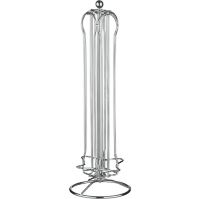 Afbeelding van Koffie cup/capsule houder/dispenser zilver roterend 36 cups Koffiecuphouders
