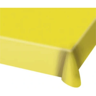Afbeelding van Tafelkleed van plastic geel 130 x 180 cm Feesttafelkleden