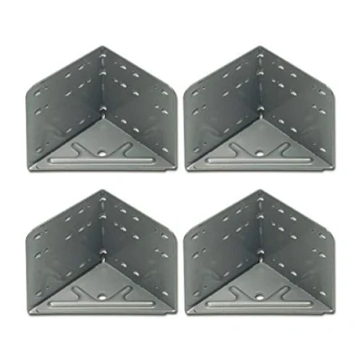 Afbeelding van VASALAT VAS203 hoek bedhoek hoekverbinding staal zilvergrijs, 4 stuks, 115 x 133 mm, zilver