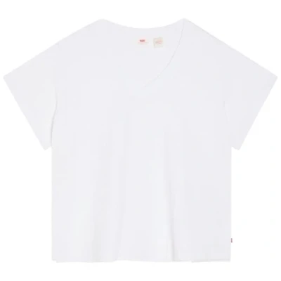 Afbeelding van Levi&#039;s Plus BOXY V NECK TEE Tshirt basic white, Dames, Maat: 54/56, White