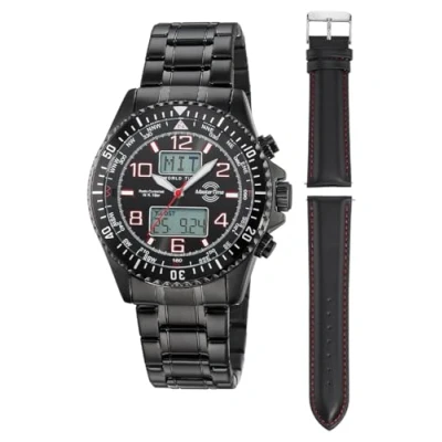 Afbeelding van MASTER TIME Radiografische chronograaf Super Power (set, 2 delig, Met wisselband)